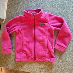 Girls Columbia Vibrant Pink Fleece Jacket